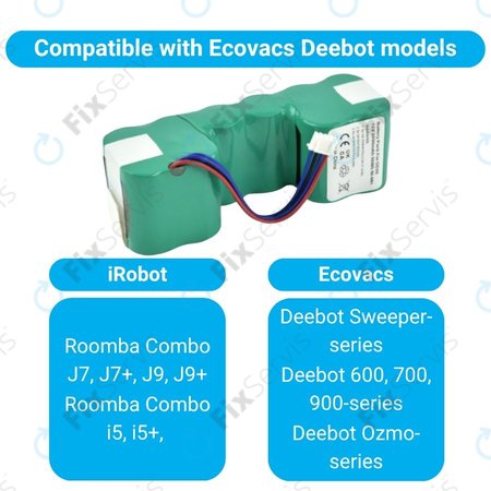 Ecovacs Sweeper-series, Deebot Ozmo-series - Batéria DM88 Ni-MH 12.0V 3000mAh