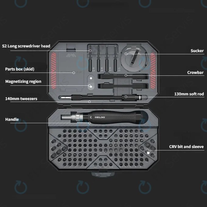 Xiaomi DELIXI - Set skrutkovačov 145v1
