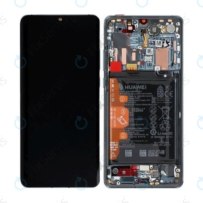 Huawei P30 Pro - LCD Displej + Dotykové Sklo + Rám + Batéria (Mystic Blue) - 02353DGJ Genuine Service Pack