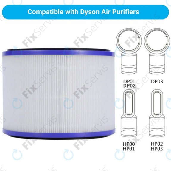 Dyson Pure Hot + Cool-series, Pure Cool Desk-series - HEPA filter (Aktívny uhlík) (Fialový)