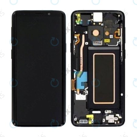 Samsung Galaxy S9 G960F - LCD Displej + Dotykové Sklo + Rám (Midnight Black) - GH97-21696A, GH97-21697A, GH97-21724A Genuine Service Pack