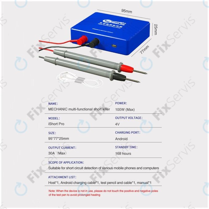 Mechanic iShort Pro - Multifunkčný Detektor a Odstraňovač Skratov