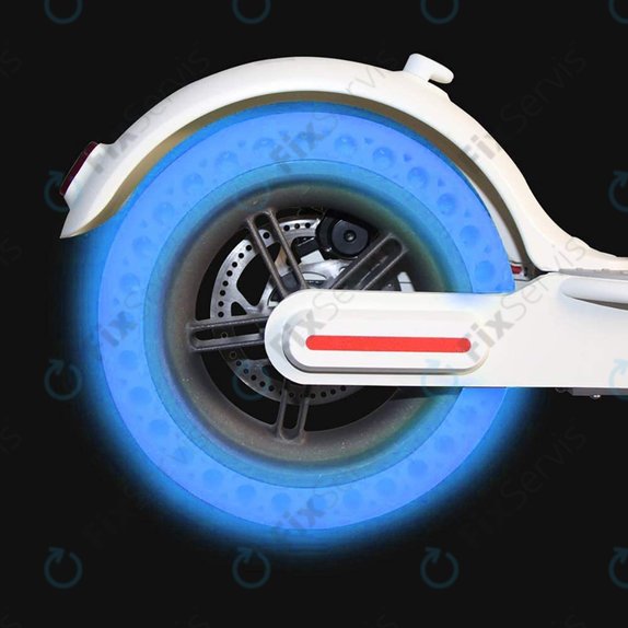 Xiaomi Mi Electric Scooter 1S, 2 M365, Essential, Pro, Pro 2 - Odolná Plná Bezdušová Pneumatika (Blue Fluorescent)