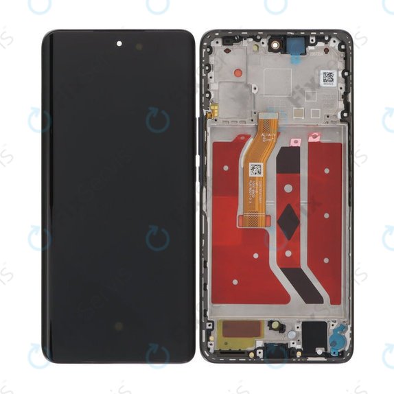 Honor Magic6 Lite - LCD Displej + Dotykové Sklo + Rám (Midnight Black) TFT