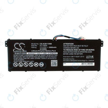 Batéria pre Acer Aspire 5, 7 E5, V3, Chromebook 11, 13, 15, 3000mAh, Li-Pol, 15.2V, AC14B18K, HQ