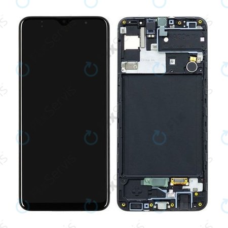 Samsung Galaxy A30s A307F - LCD Displej + Dotykové Sklo + Rám (Prism Crush Black) - GH82-21189A, GH82-21190A, GH82-21191A, GH82-21329A, GH82-21385A Genuine Service Pack