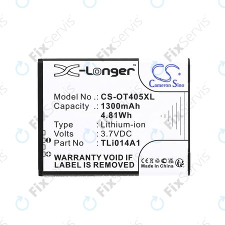 Batéria pre Alcatel OneTouch Evolve, 1300mAh, Li-Ion, 3.7V, TLi014A1, HQ