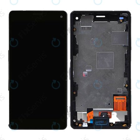 Sony Xperia Z3 Compact D5803 - LCD Displej + Dotykové Sklo + Rám (Black) TFT