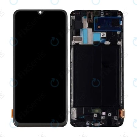 Samsung Galaxy A70 A705F - LCD Displej + Dotykové Sklo + Rám (Black) OLED