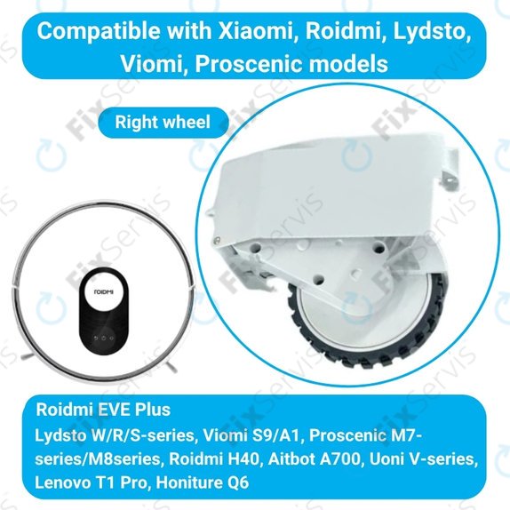 Roidmi EVE Plus - Koleso s Motorom (Pravé) (Biele)