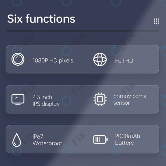 Priemyselná endoskopická kamera s 4,3" IPS displejom, 10m
