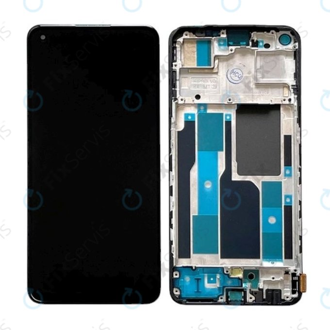 Realme 9 Pro Plus RMX3392 RMX3393 - LCD Displej + Dotykové Sklo + Rám (Midnight Black) TFT