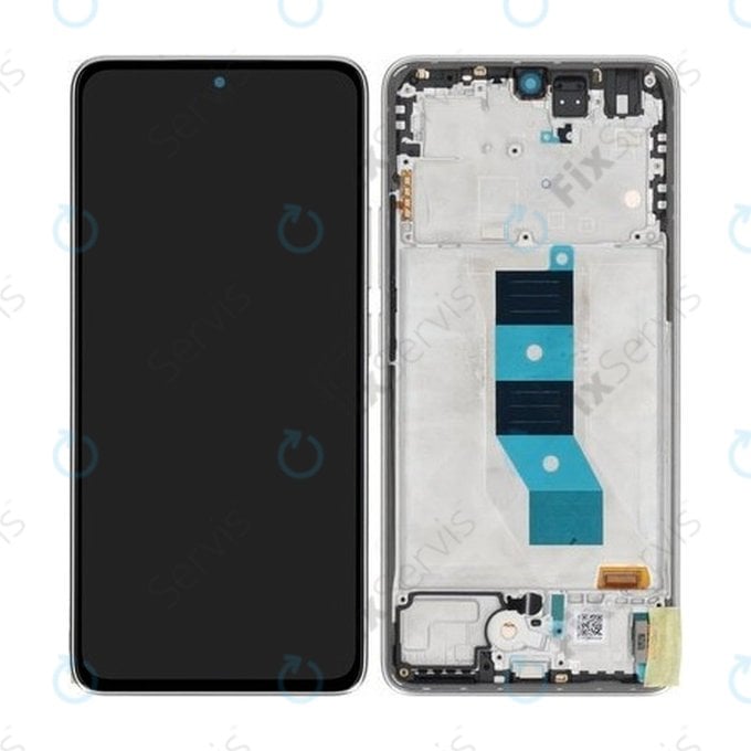 Xiaomi Poco M7 Pro 5G - LCD Displej + Dotykové Sklo + Rám (Silver) - 5600070O17P00 Genuine Service Pack