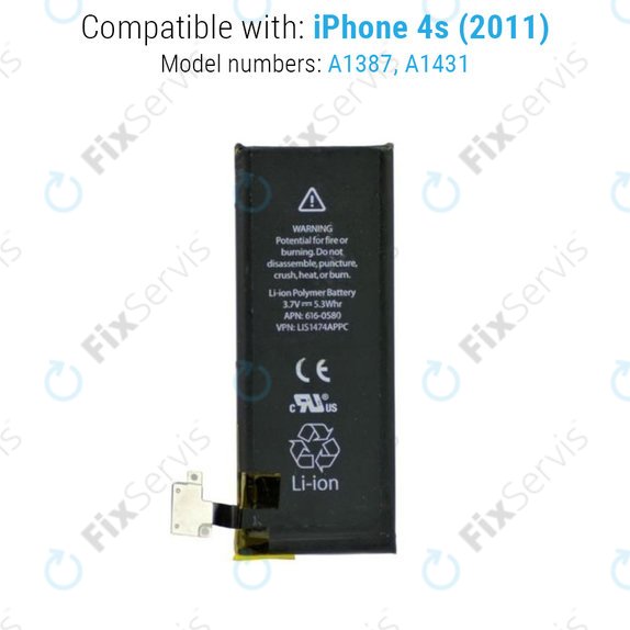 Batéria pre iPhone 4S, 1430mAh