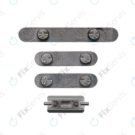 Apple iPhone XS Max - Set Tlačidiel Hlasitosti + Zapínania + Tichého Režimu (Space Gray)