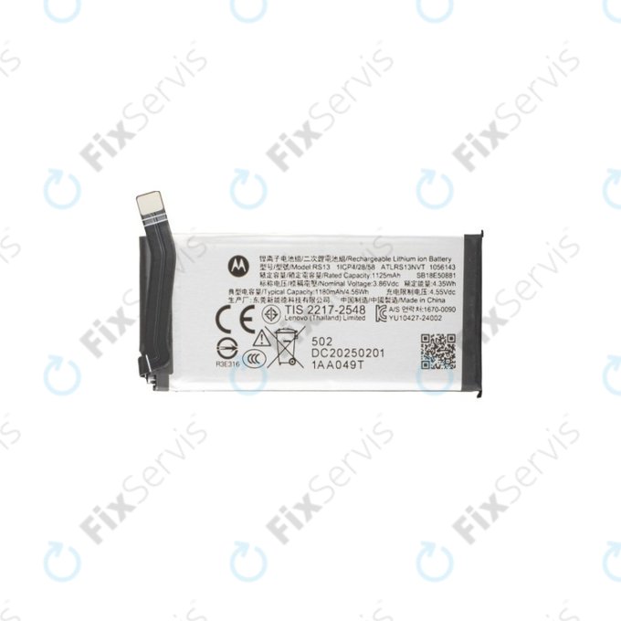 Motorola Razr 60 Ultra - Batéria RS13 1180mAh - SB18E50881 Genuine Service Pack