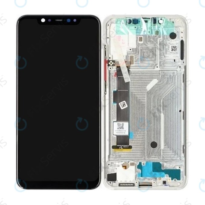 Xiaomi Mi 8 - LCD Displej + Dotykové Sklo + Rám (Silver) - 560310020033, 560310002033 Genuine Service Pack
