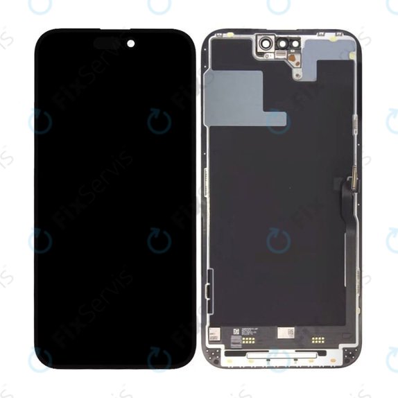 Displej Hard OLED pre iPhone 14 Pro Max, Dotykové sklo s rámom, FixPremium
