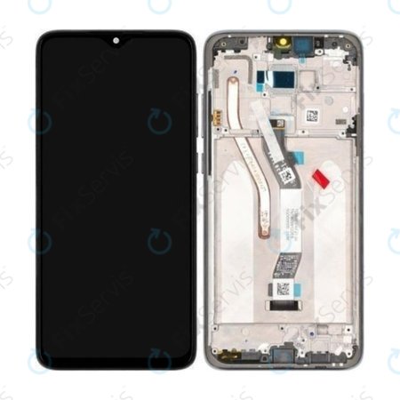 Xiaomi Redmi Note 8 Pro - LCD Displej + Dotykové Sklo + Rám (Mineral Grey) - 56000500G700, 5601100040B6 Genuine Service Pack