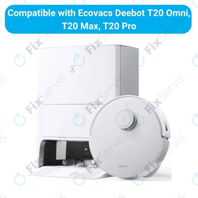 Sada náhradných dielov pre Ecovacs T20, T20 Max, T20 Pro (2x Hlavná kefa, 4x Filter, 4x Bočná kefa - Biela, 8x Mopovacia utierka, 4x Prachové vrecko)