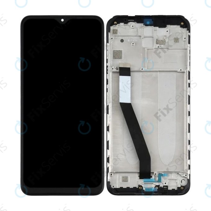 Xiaomi Redmi 9 - LCD Displej + Dotykové Sklo + Rám (Black) TFT