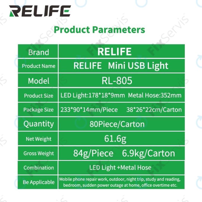 Relife RL-805 - USB Mini LED Svietidlo