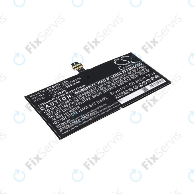 Batéria pre Microsoft Surface Pro 4, 5050mAh, Li-Pol, 7.5V, DYNR01, HQ