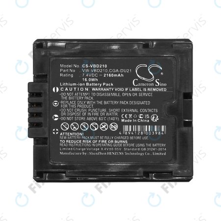 Batéria pre Panasonic NV, PV, VDR, Hitachi DZ, 2160mAh, Li-Ion, 7.4V, BZ-BP14S, HQ