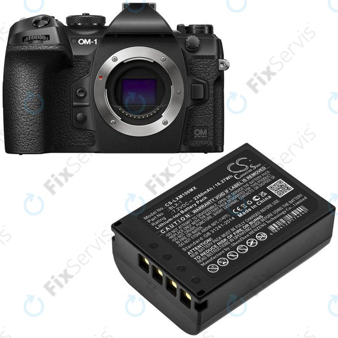Batéria pre Olympus OM SYSTEM OM-1, OM-1 Mirrorless, 2260mAh, Li-Ion, 7.2V, BLX-1, HQ