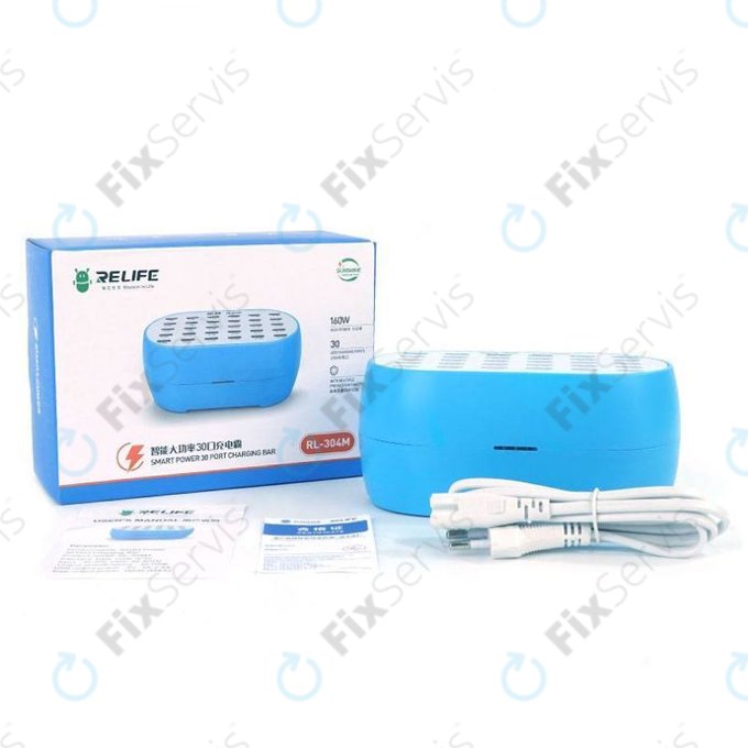 Relife RL-304M - Smart Servisná Nabíjacia Stanica - 30x USB / 160W