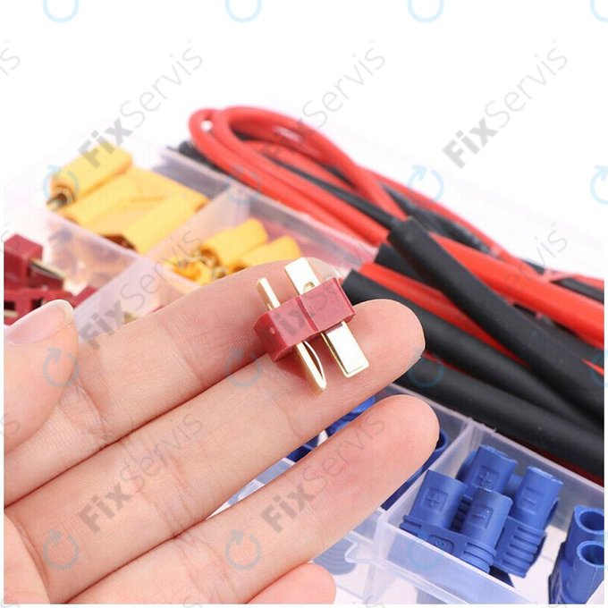 Amass - Set na Opravu Batérií (T-plug, EC3, XT60, Silikónový drôt a Zmršťovacie bužírky)