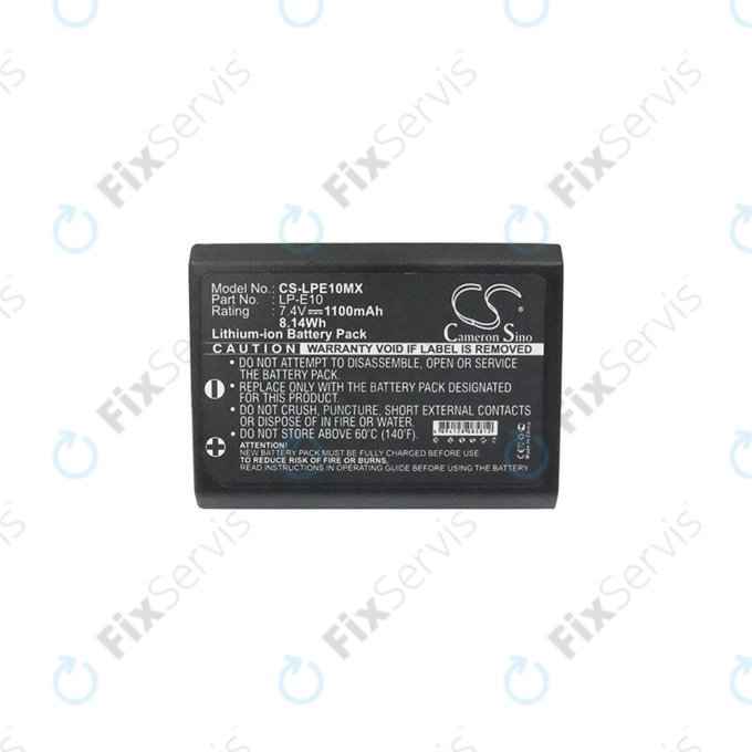 Canon EOS 1100D, 1200D, Kiss X50, Rebel T3, T5 - Batéria LP-E10 Li-Ion 1100mAh HQ