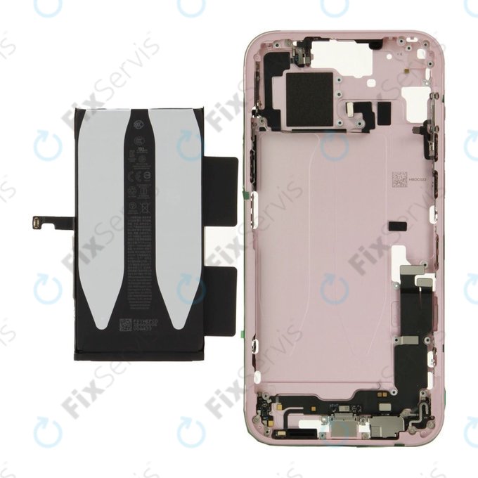 Stredný Rám s Batériou pre iPhone 15 Plus | Pink | ZD076-00675 | Genuine Apple