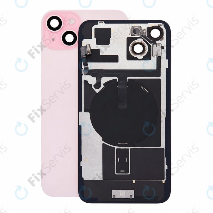 Sklo zadného housingu pre iPhone 15 Plus, Pink, Pulled A