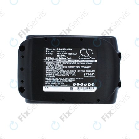 Makita B, C, D, F, G, H, J, L, M, P, S, T, U, V, X-series - Batéria BL18xx Li-Ion 6000mAh HQ