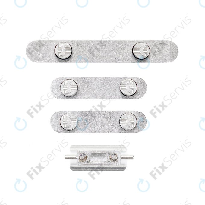 Apple iPhone XS Max - Set Tlačidiel Hlasitosti + Zapínania + Tichého Režimu (Silver)