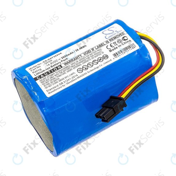 Batéria pre Fomt R620c, Haier T322, J300s, Liectroux DH860, TCL S15, Tomefon, 2600mAh, Li-Ion, 14.8V, GH28, HQ