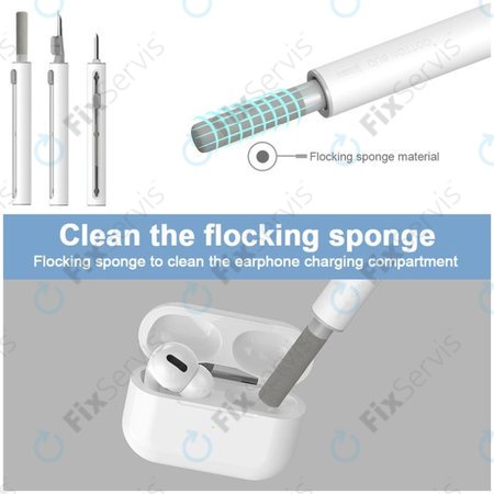 Čistiace Pero na Čistenie Telefónov a Slúchadiel (Biela)