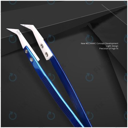 Mechanic CF-17 - Tepluvzdorná Keramická Pinzeta s Prehnutou Špičkou