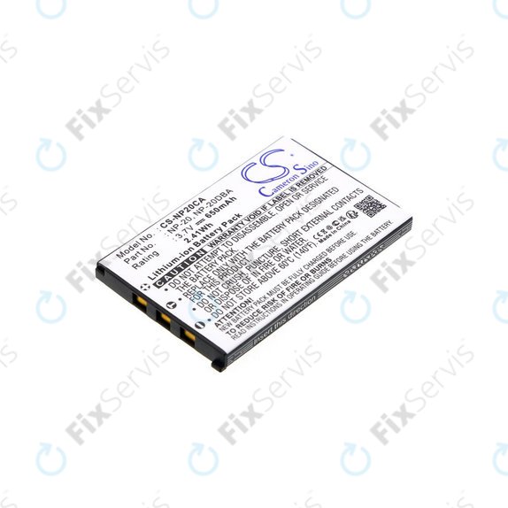 Batéria pre Casio Exilim Card Ex-S880, 650mAh, Li-Ion, 3.7V, NP-20, HQ