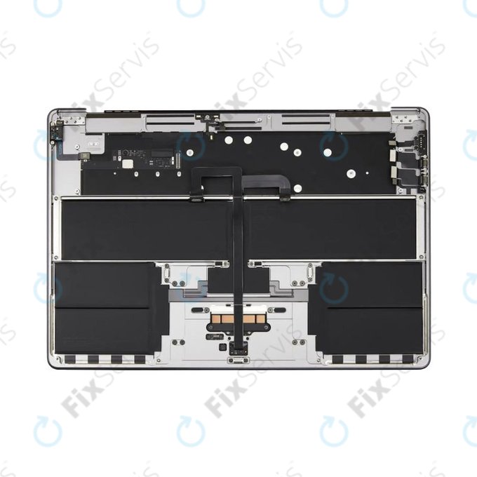 Horný rám klávesnice pre MacBook Air 15", A3114 (2024), s klávesnicou US a batériou, Space Gray, 661-40266, Genuine Apple