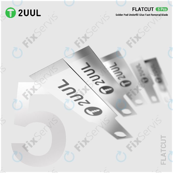 Čepele na odstraňovanie underfill lepidla, plochý rez, 2UUL DA28, 5ks/balenie