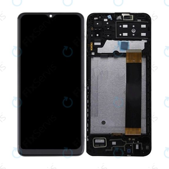 Samsung Galaxy M13 M135F - LCD Displej + Dotykové Sklo + Rám (Black) TFT