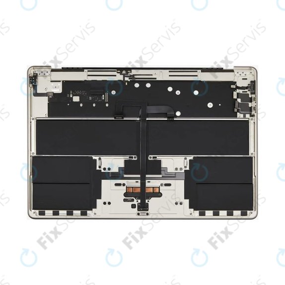 Horný rám klávesnice pre MacBook Air 15", A3114 (2024), s klávesnicou US a batériou, Starlight, 661-40268, Genuine Apple