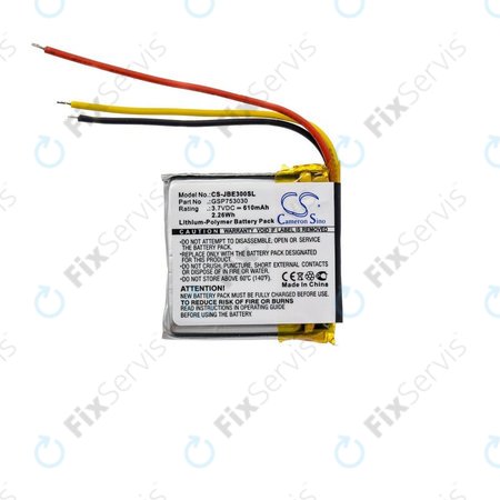 Batéria pre JBL Everest Elite 300, E45BT, E55BT, Live 650BT NC, 610mAh, Li-Pol, 3.7V, GSP753030, HQ