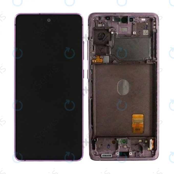 Samsung Galaxy S20 FE G780F - LCD Displej + Dotykové Sklo + Rám (Cloud Lavender) - GH82-24219C, GH82-24220C, GH82-31328C, GH82-31329C Genuine Service Pack