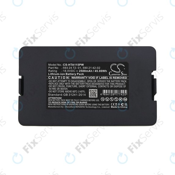 Batéria pre Flymo Easilife 800, Gardena Sileno Life 1250, Husqvarna Automower 520, 2500mAh, Li-Ion, 18V, 593 24 72-01, HQ