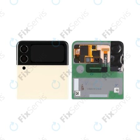 Samsung Galaxy Z Flip 3 F711B - LCD Displej + Dotykové Sklo + Rám (Vonkajší) (Cream) - GH97-26773B Genuine Service Pack