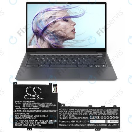 Batéria pre Lenovo Yoga S740 14, IdeaPad S740-14IIL, 3950mAh, Li-Pol, 15.36V, L19L4PD2, HQ
