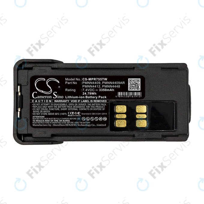 Batéria pre Motorola DP2600, 4000, 4600, 4800, XPR3000, XPR3300, 3350mAh, Li-Ion, 7.4V, PMNN4409, HQ